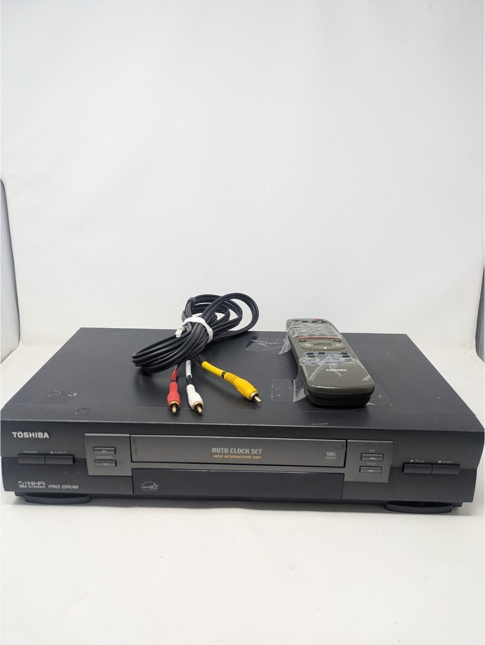 Toshiba W-603 Hi-Fi Stereo VCR VHS Tape Player & Recorder + Remote WORKS GREAT!